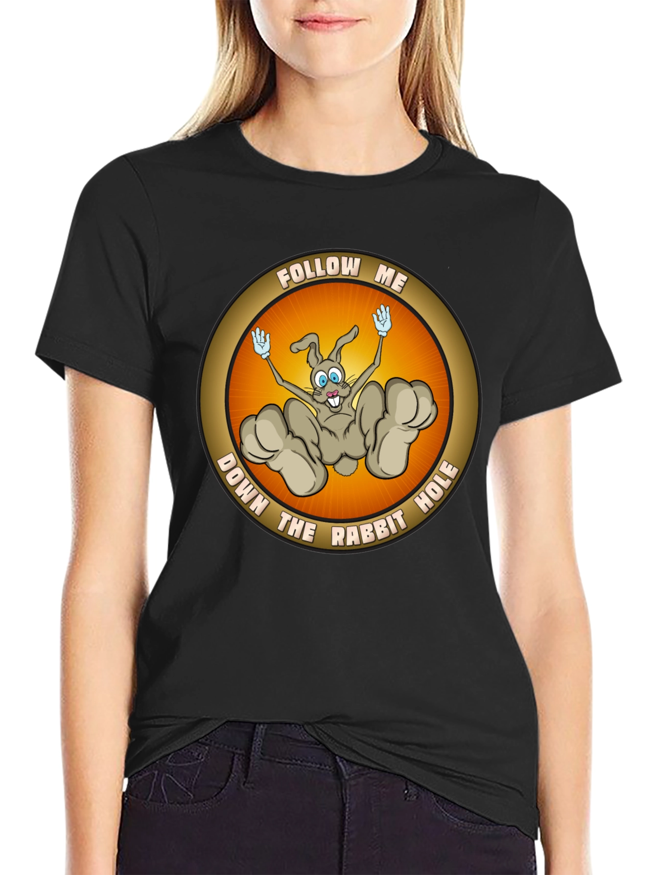 Follow Me Rabbit Hole Graphic T-Shirt