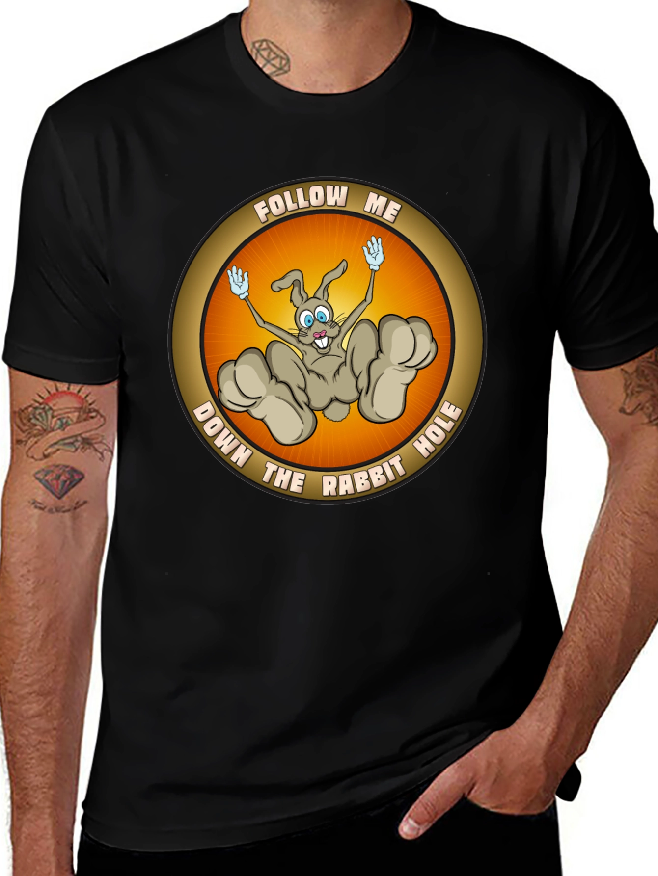 Follow Me Rabbit Hole Graphic T-Shirt