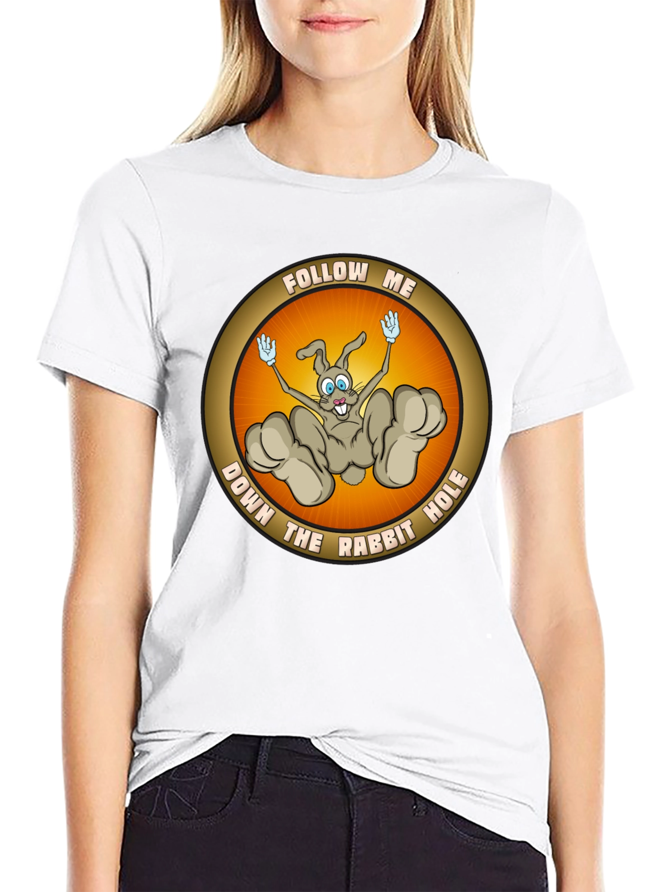 Follow Me Rabbit Hole Graphic T-Shirt