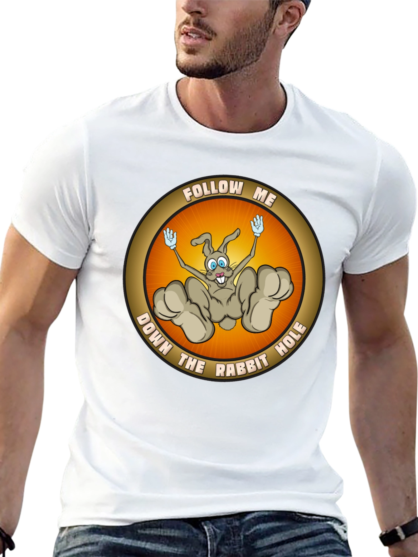 Follow Me Rabbit Hole Graphic T-Shirt