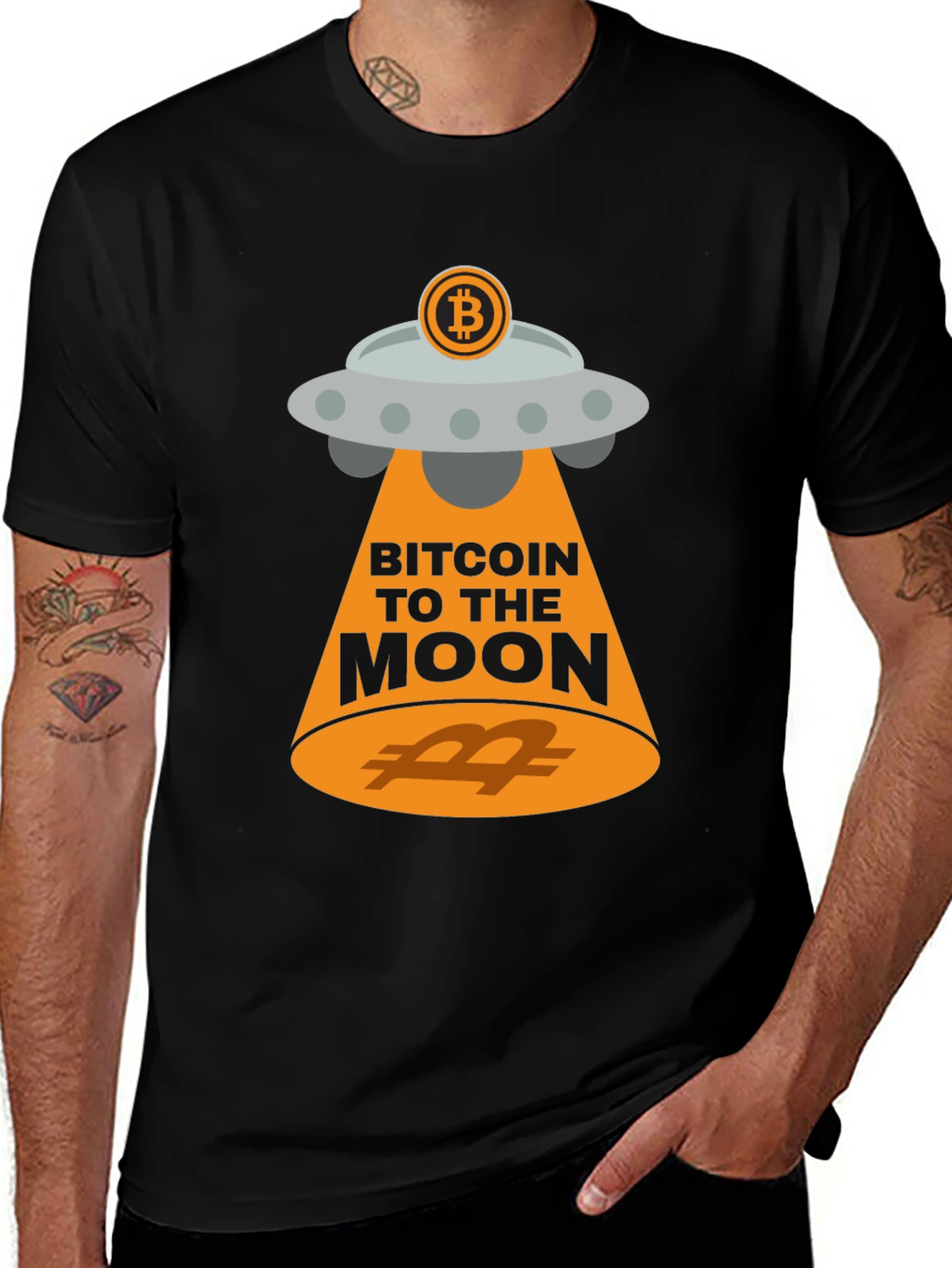 Bitcoin to the Moon Graphic T-Shirt