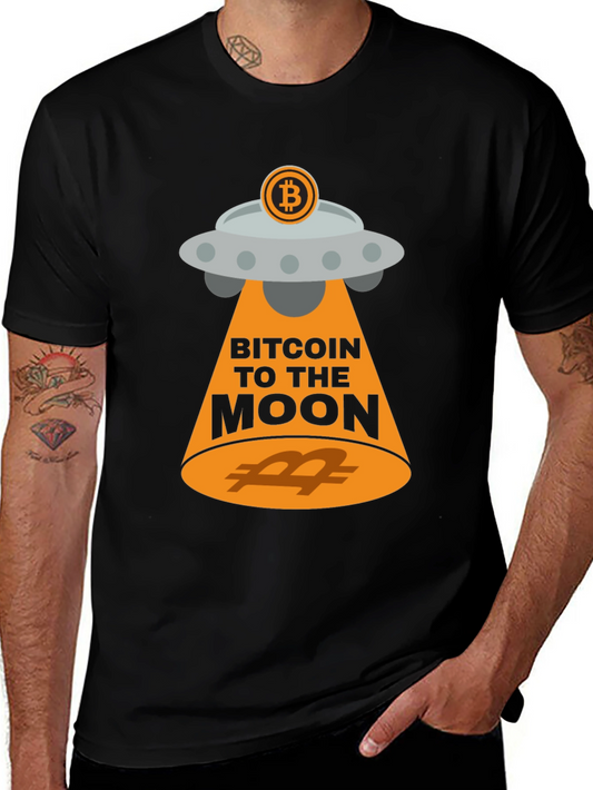 Bitcoin to the Moon Graphic T-Shirt