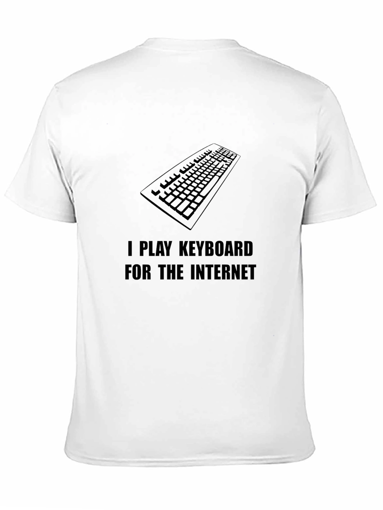 I Play Keyboard for the Internet Black T-Shirt