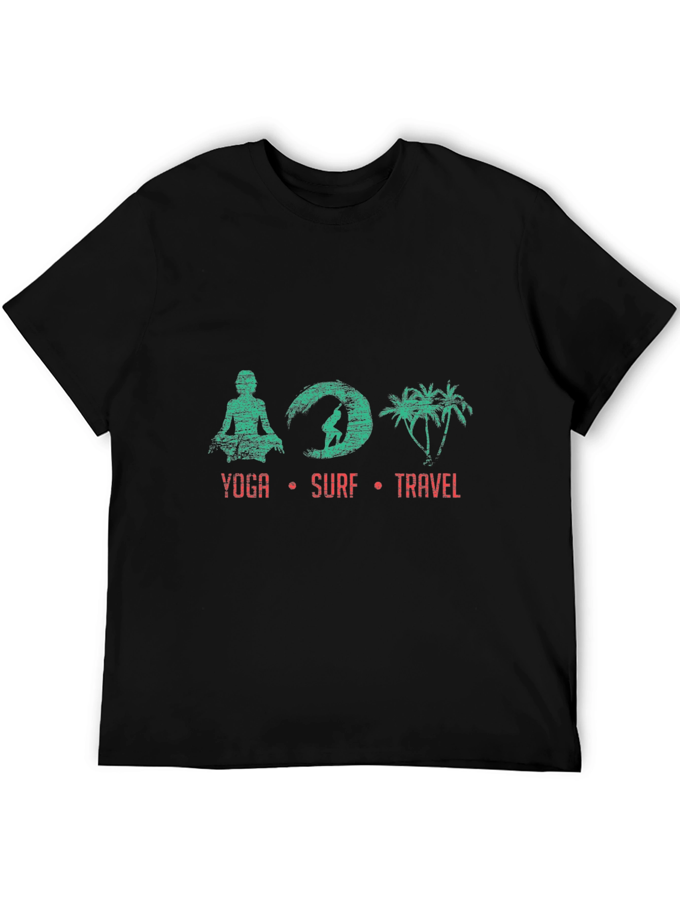 Yoga Surf Travel T-Shirt - Black Tee