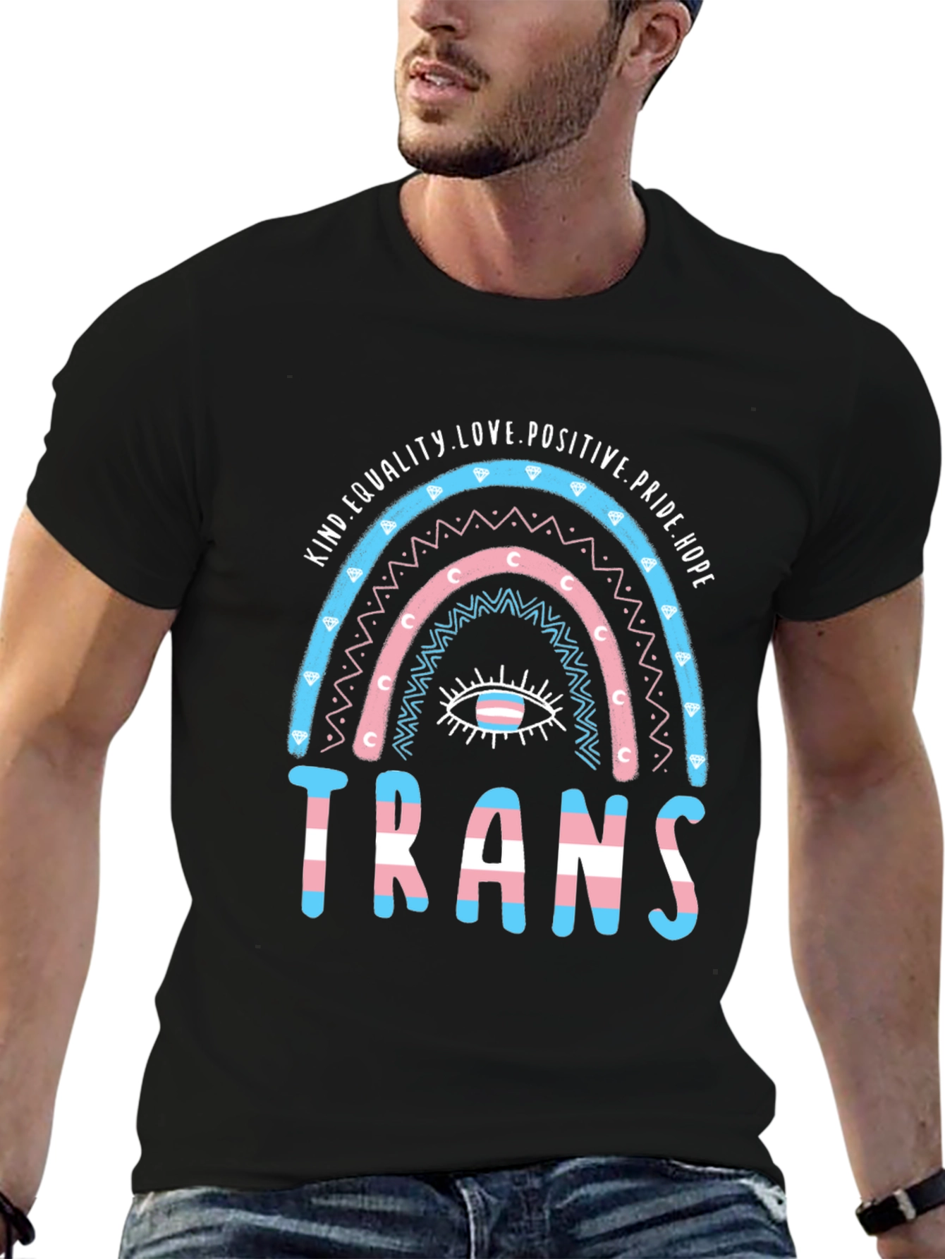 Trans Pride Rainbow Graphic T-Shirt
