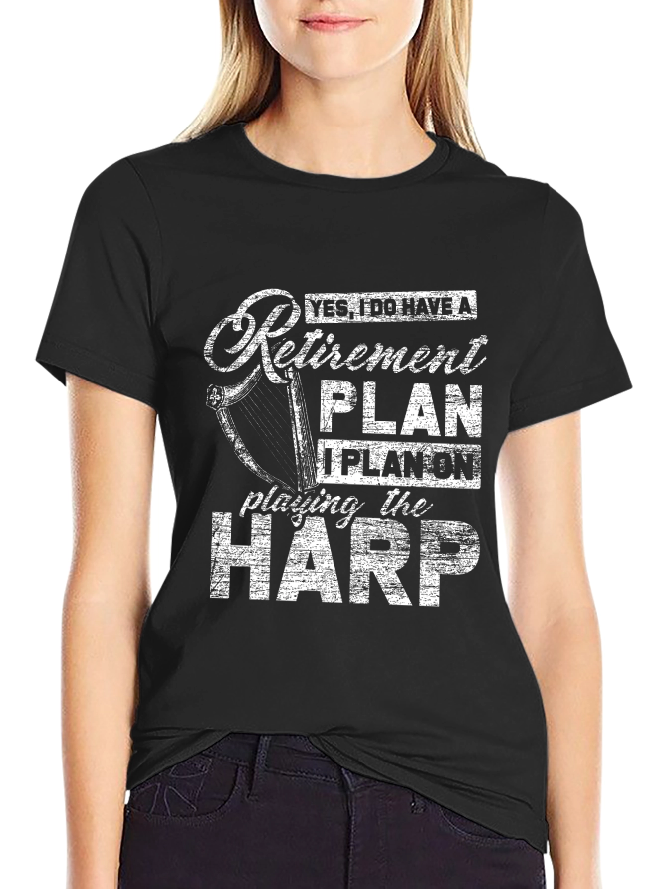 Retirement Plan Harp T-Shirt - Musician Gift