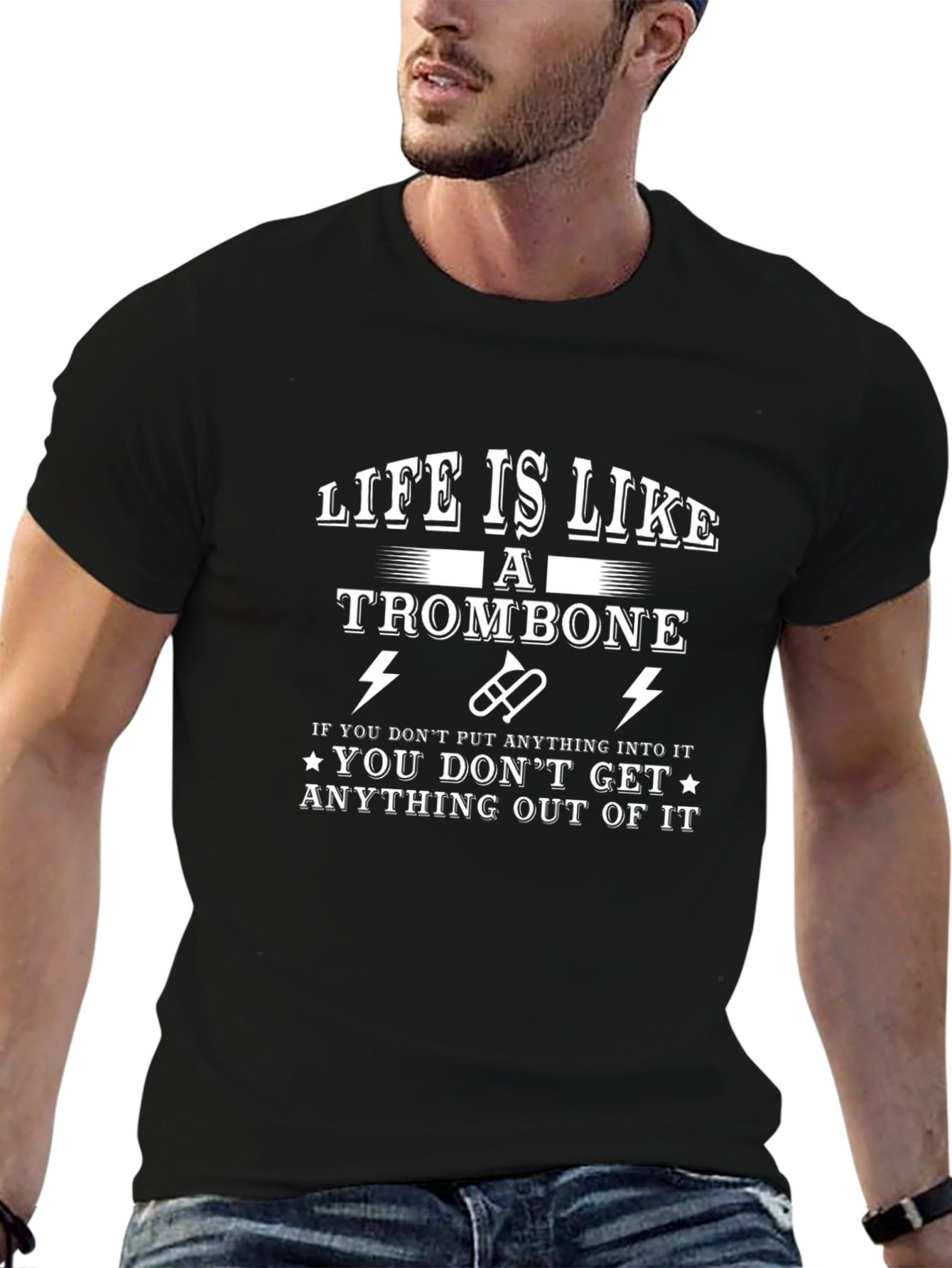 Life Is Like A Trombone Graphic T-Shirt