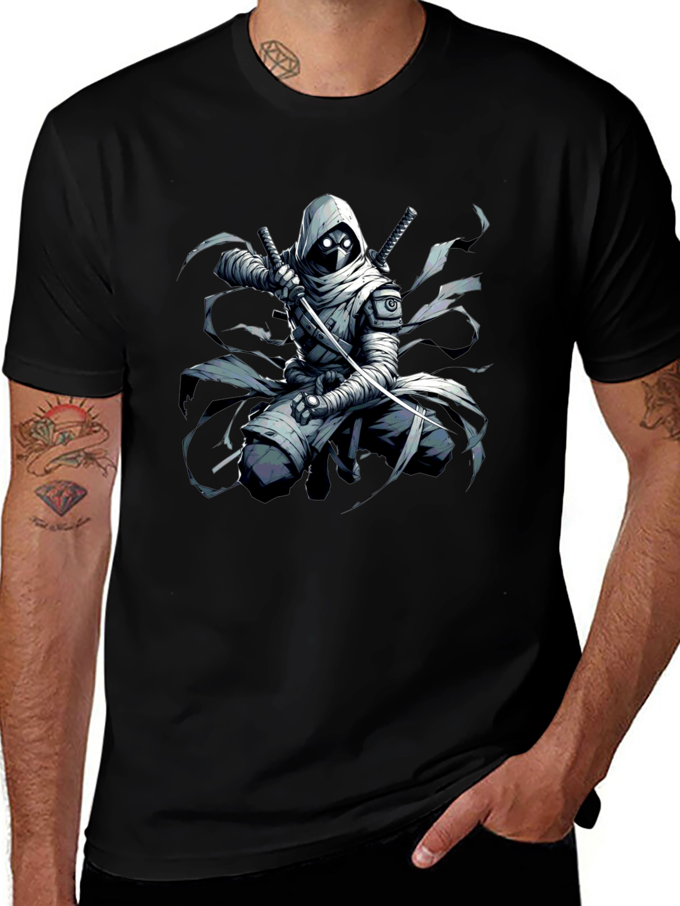 Urban Ninja Graphic Tee - Mens Black T-Shirt