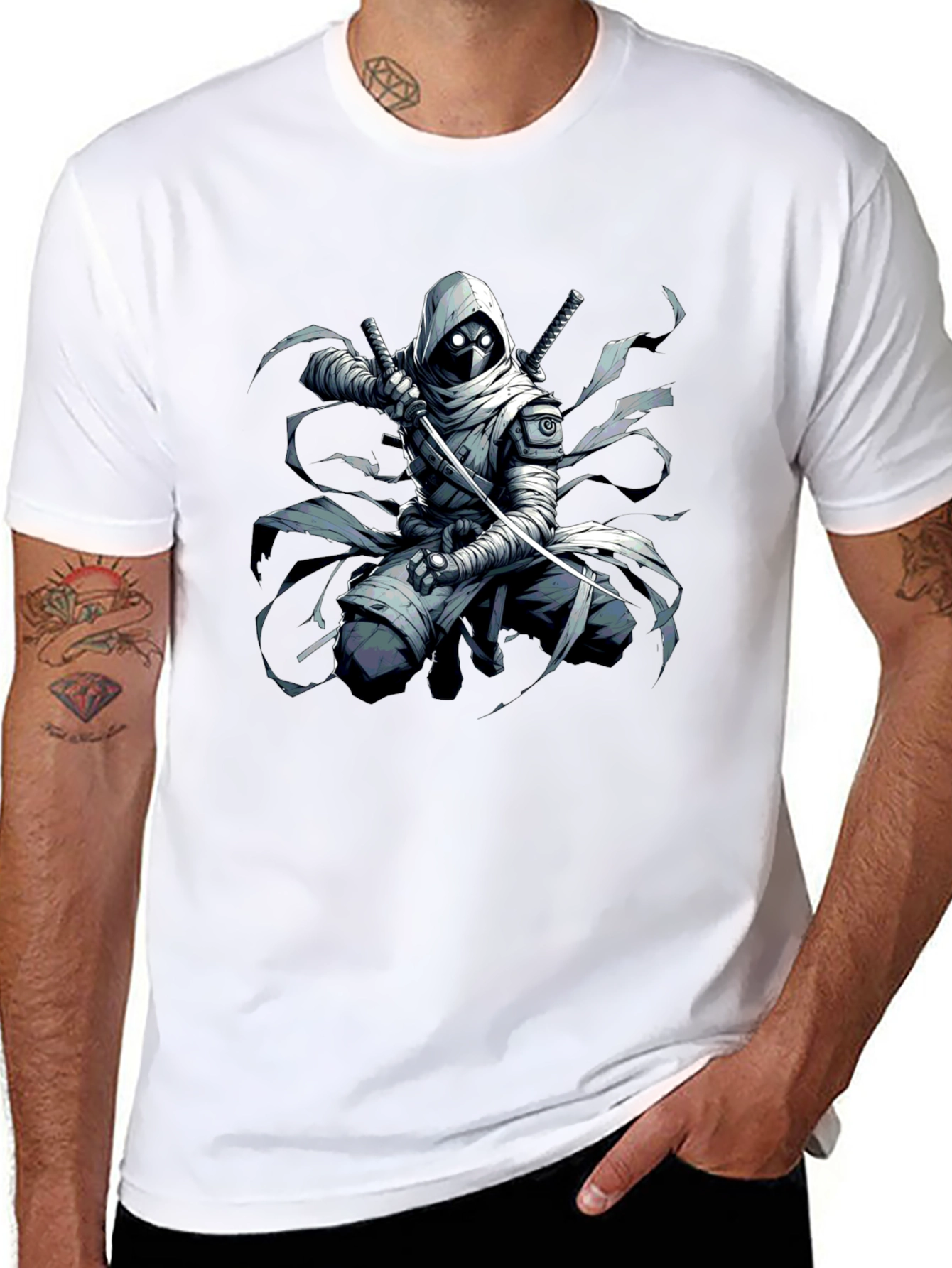 Urban Ninja Graphic Tee - Mens Black T-Shirt