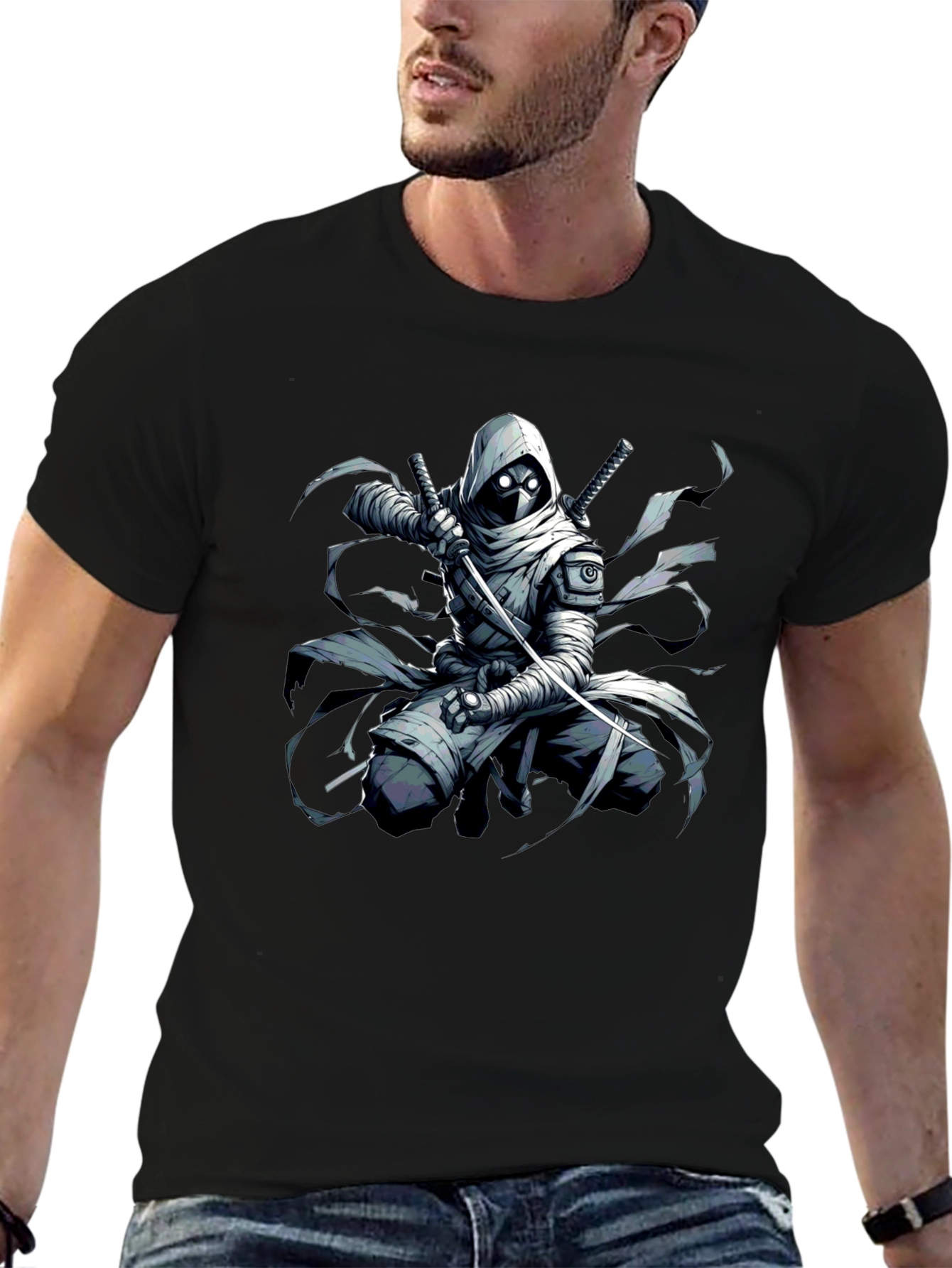 Urban Ninja Graphic Tee - Mens Black T-Shirt