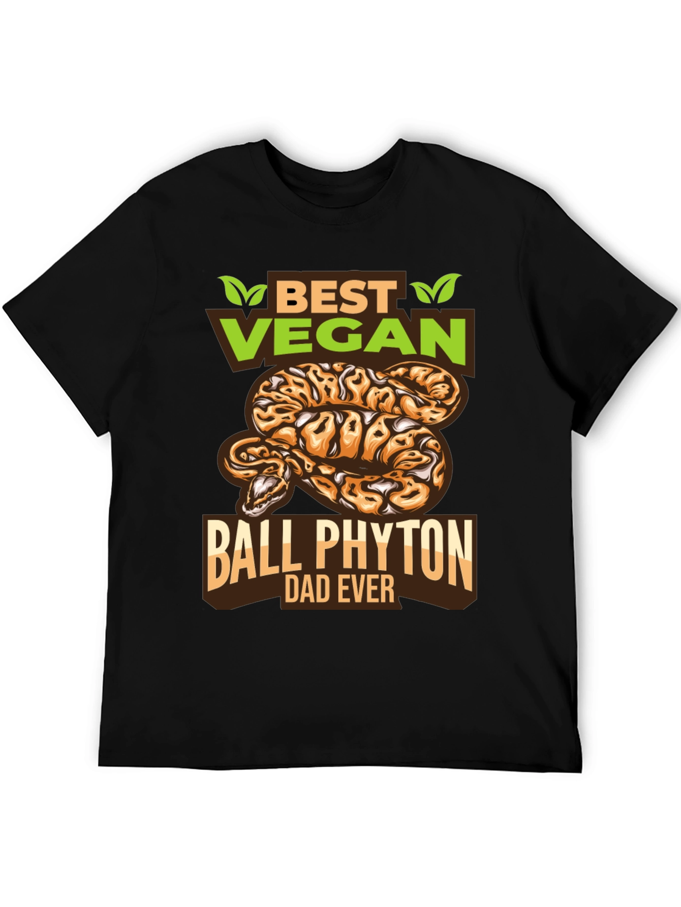 Vegan Ball Python Dad Ever Graphic T-Shirt
