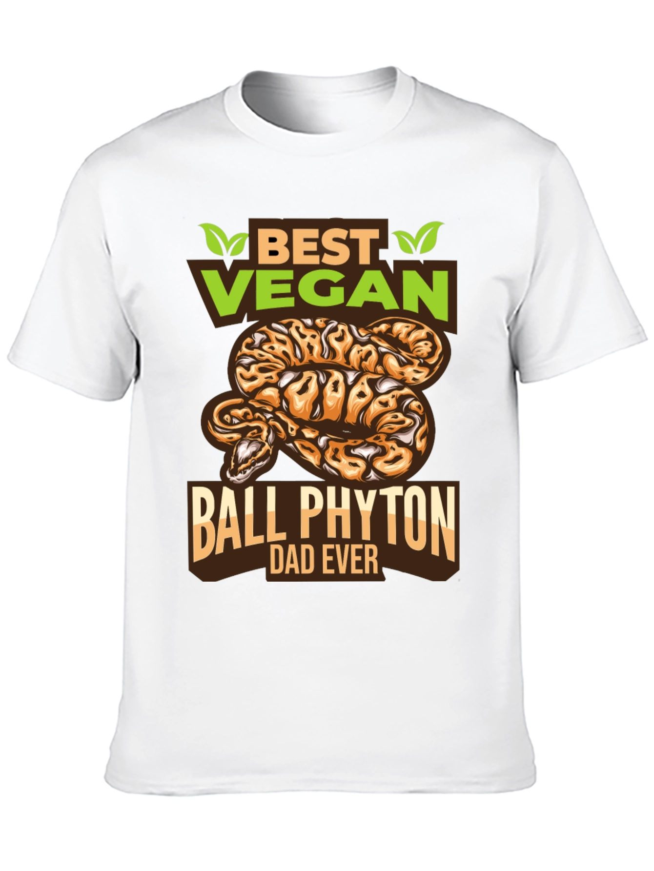 Vegan Ball Python Dad Ever Graphic T-Shirt