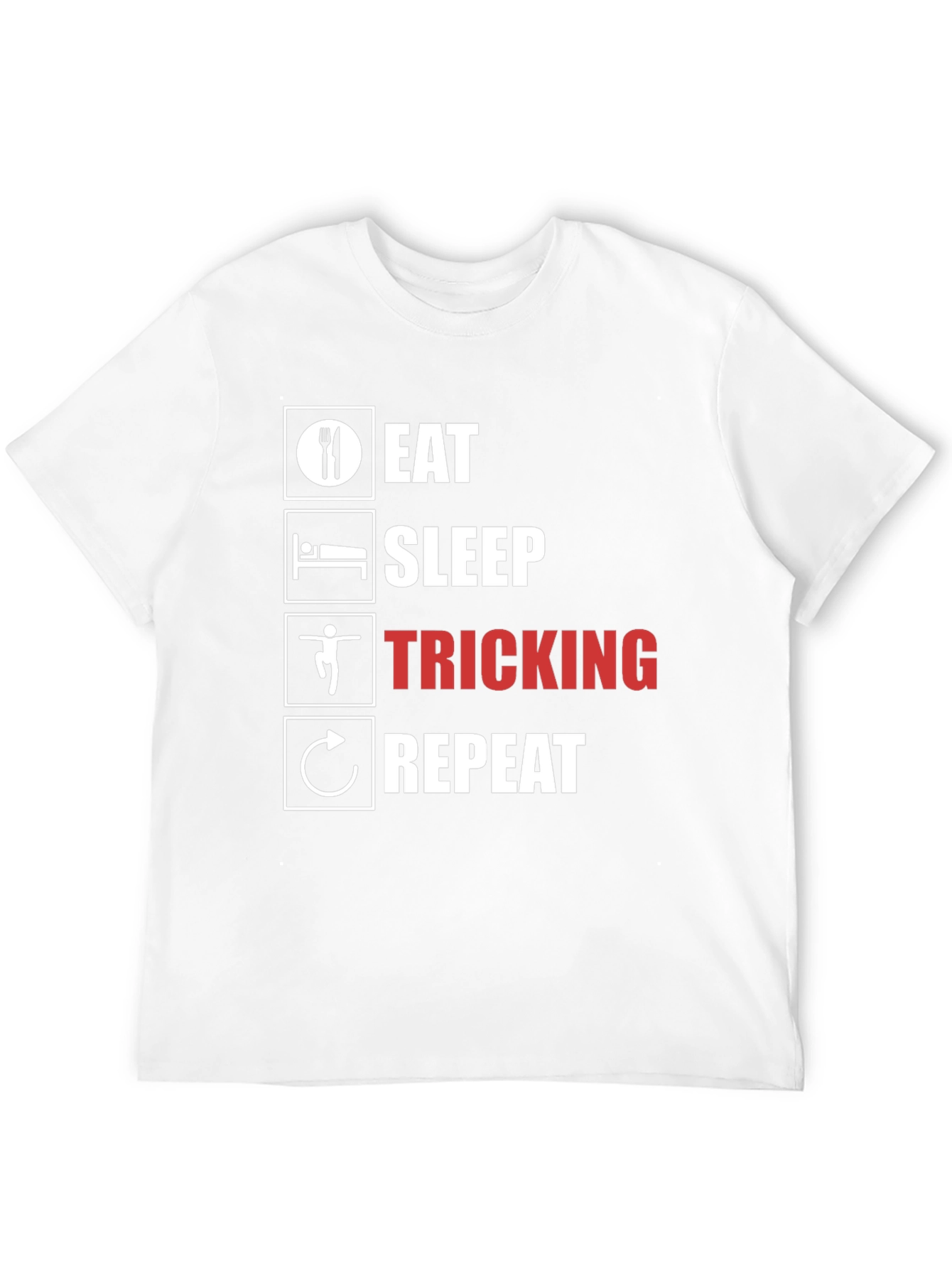 Eat Sleep Tricking Repeat Black T-Shirt
