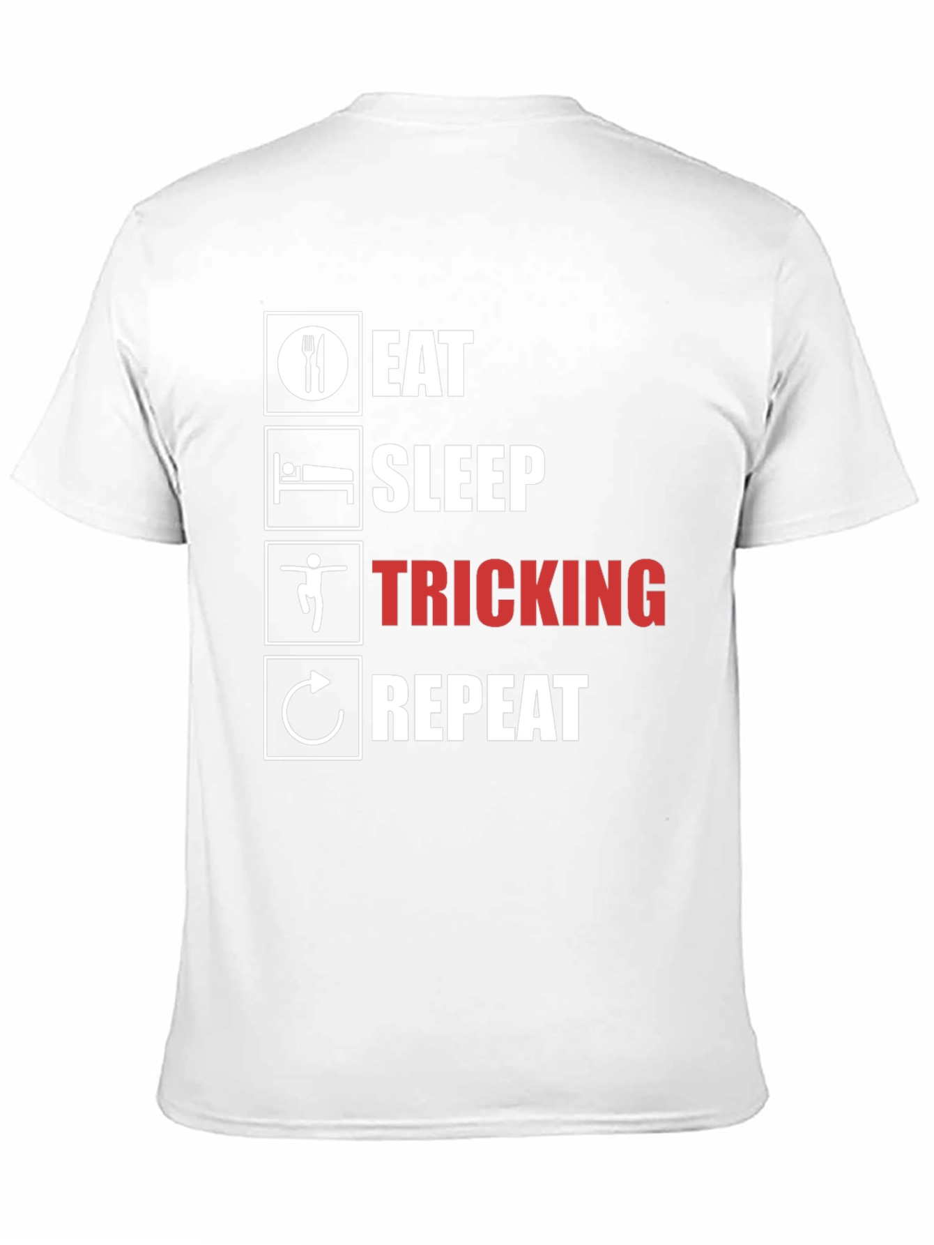 Eat Sleep Tricking Repeat Black T-Shirt