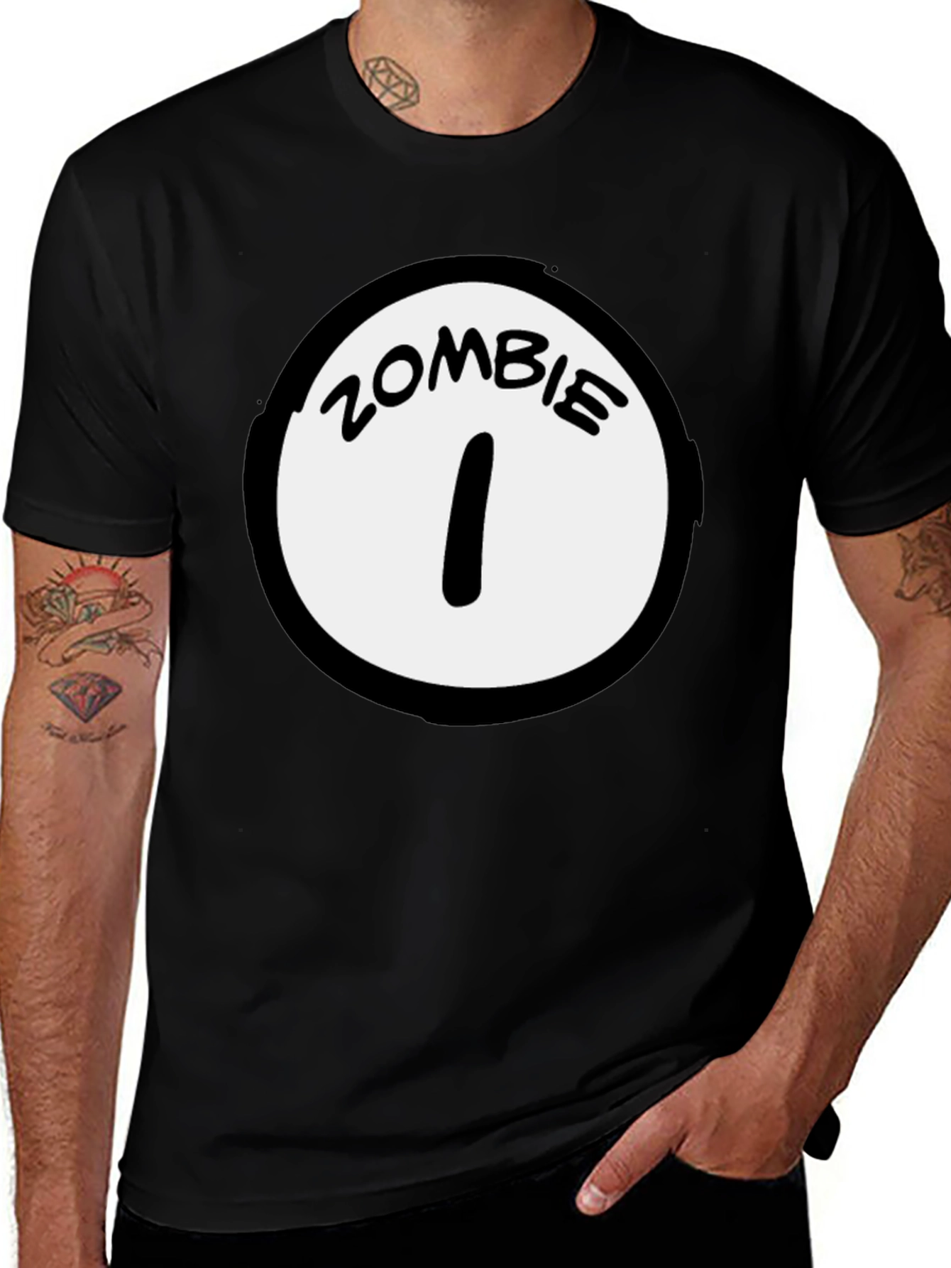 Zombie 1 Graphic Black T-Shirt