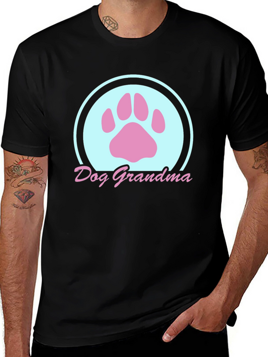 Dog Grandma T-Shirt - Paw Print Graphic Tee