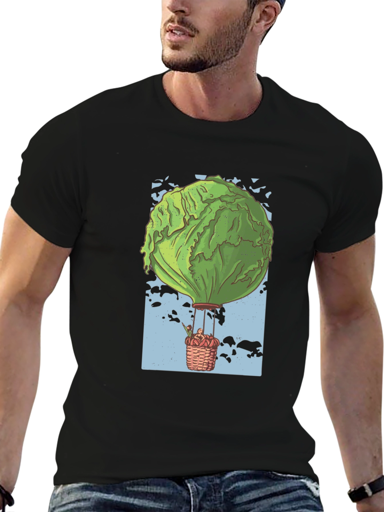 Lettuce Balloon T-Shirt - Unique Graphic Tee