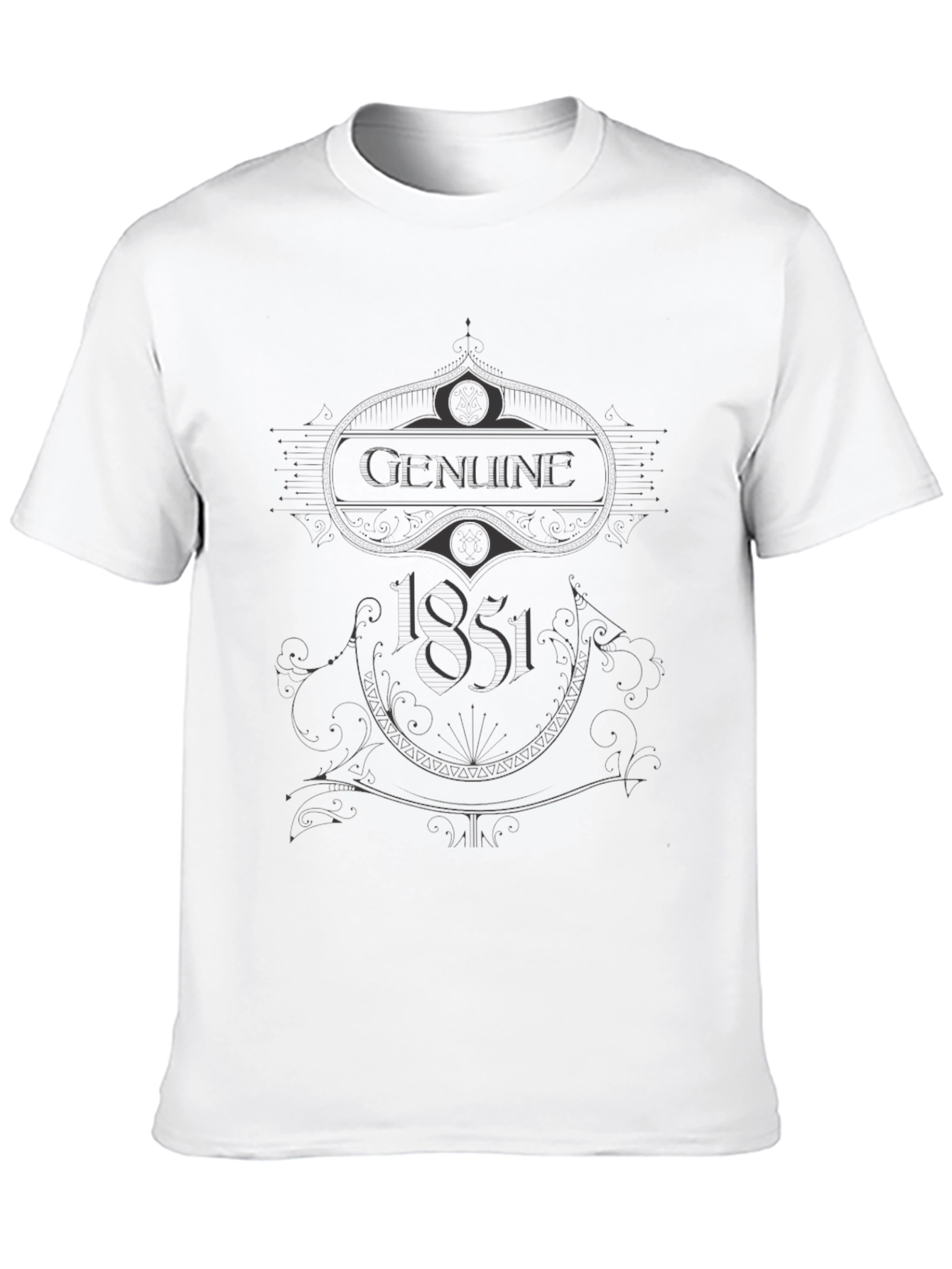Genuine 1851 Graphic Tee - Mens Black T-Shirt