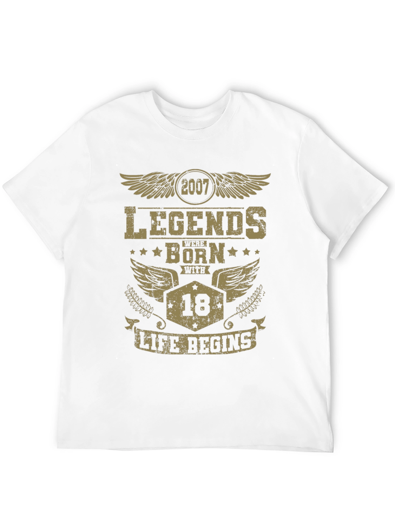 Legends Born in 2007 Age 18 Black T-Shirt
