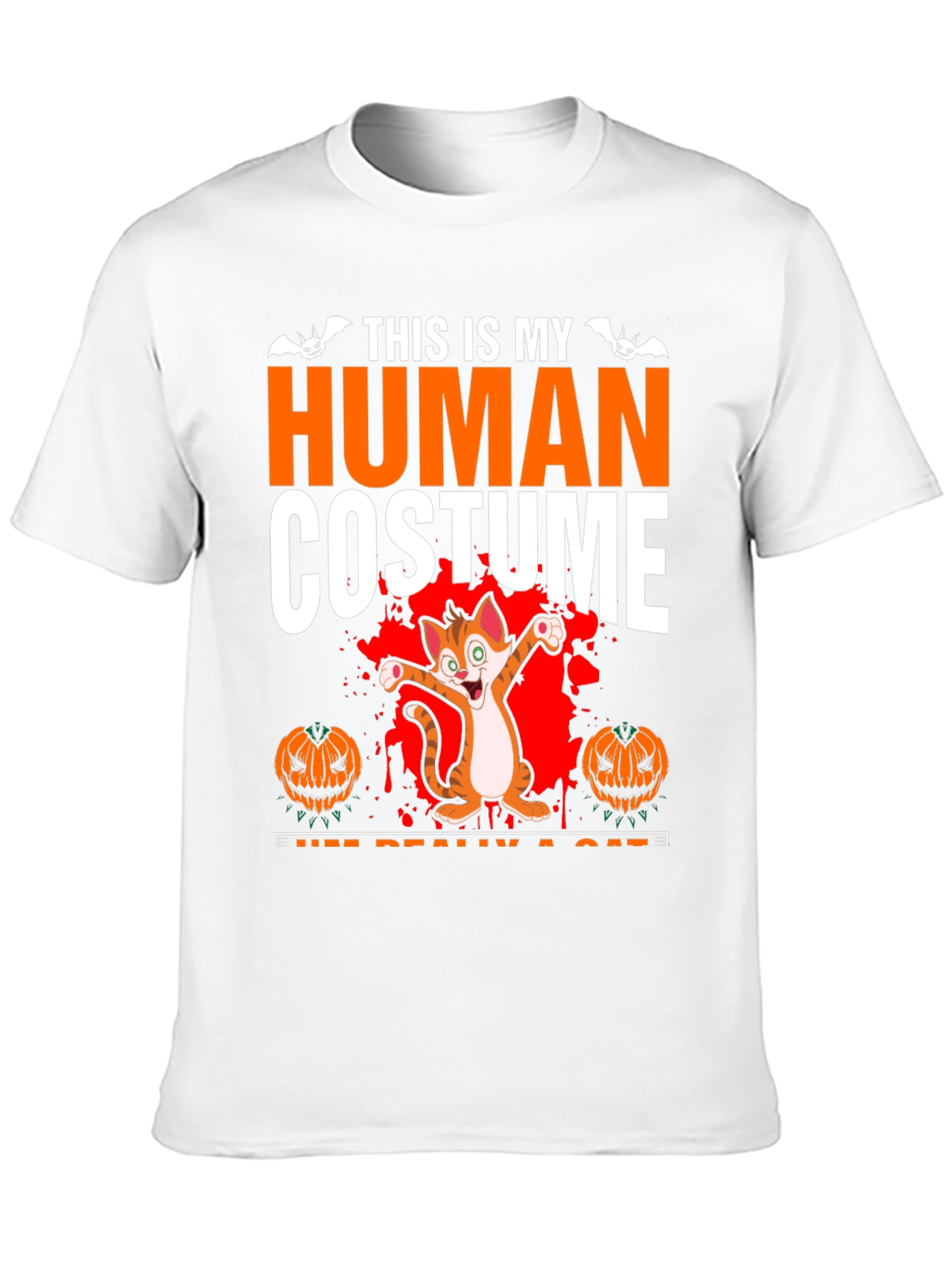 Human Costume Cat Halloween T-Shirt