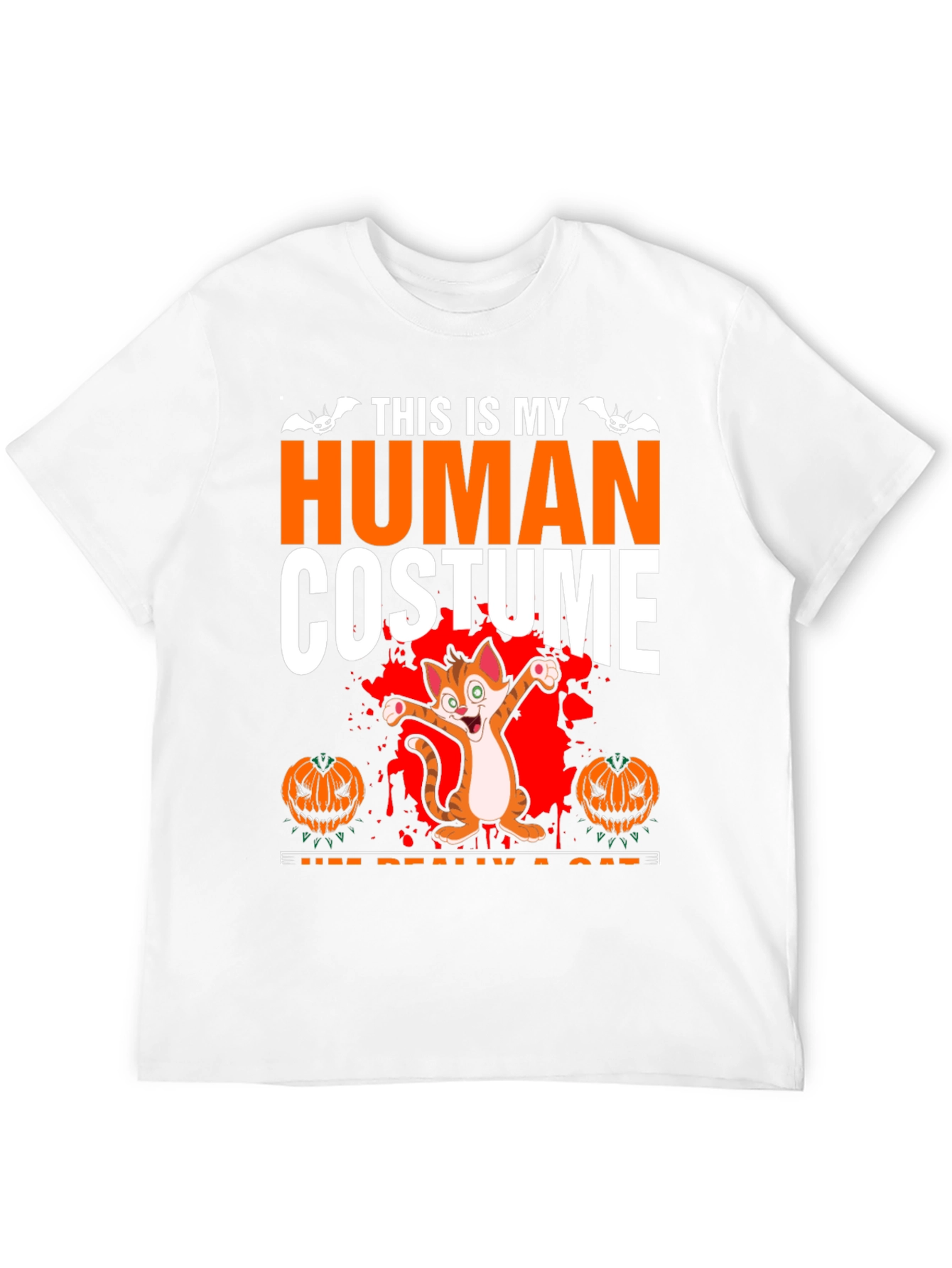 Human Costume Cat Halloween T-Shirt