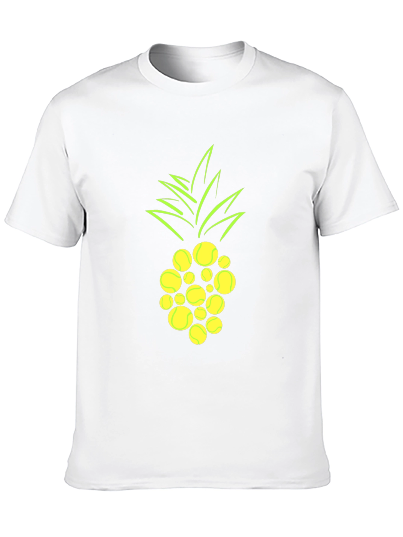 Pineapple Tennis Ball Graphic T-Shirt