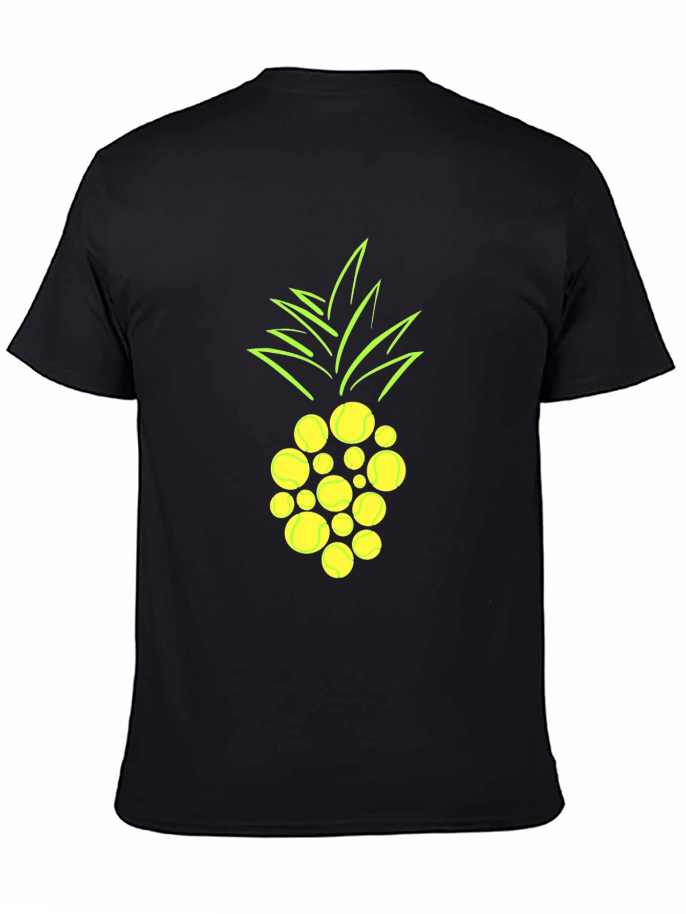 Pineapple Tennis Ball Graphic T-Shirt