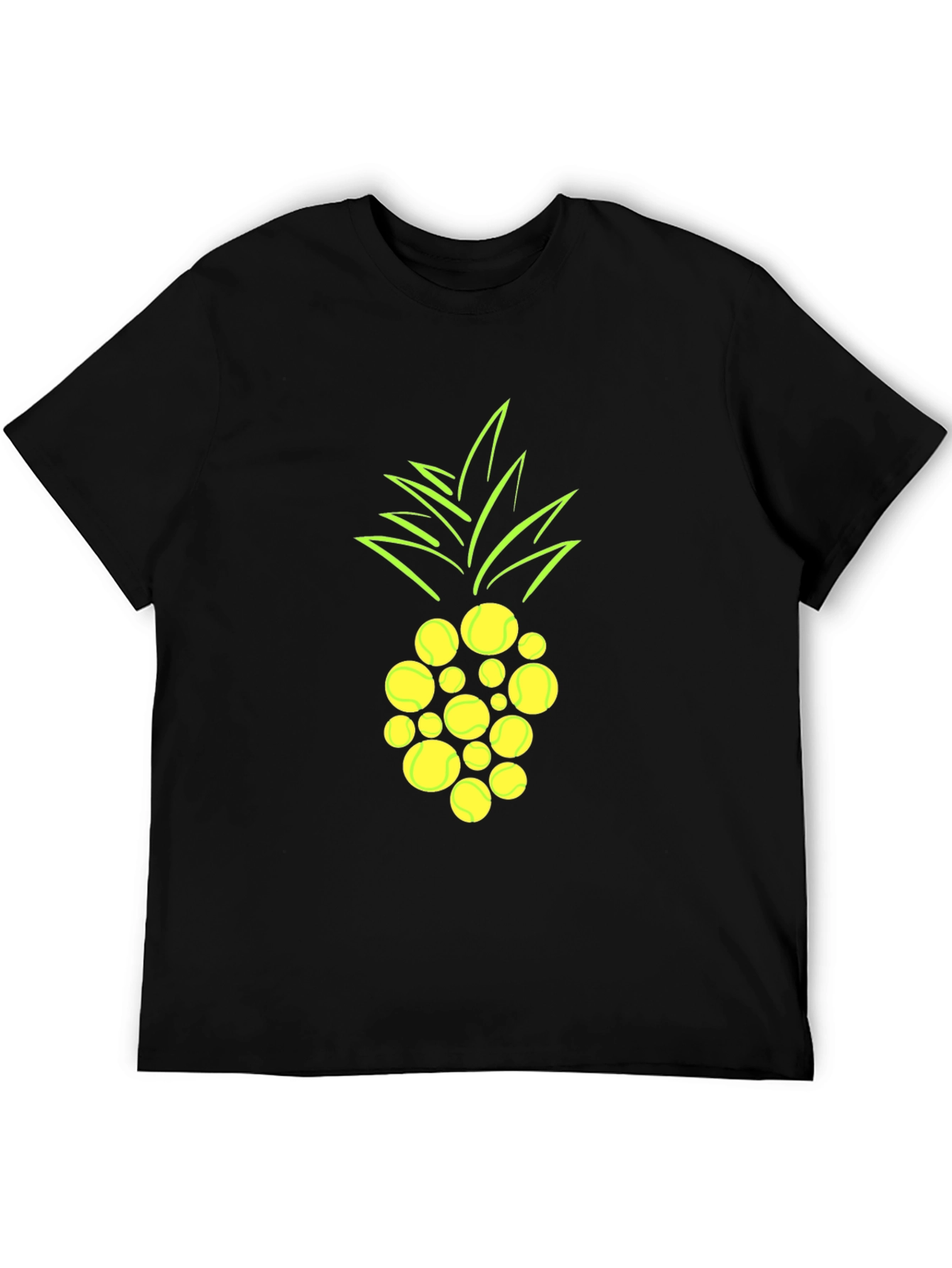 Pineapple Tennis Ball Graphic T-Shirt