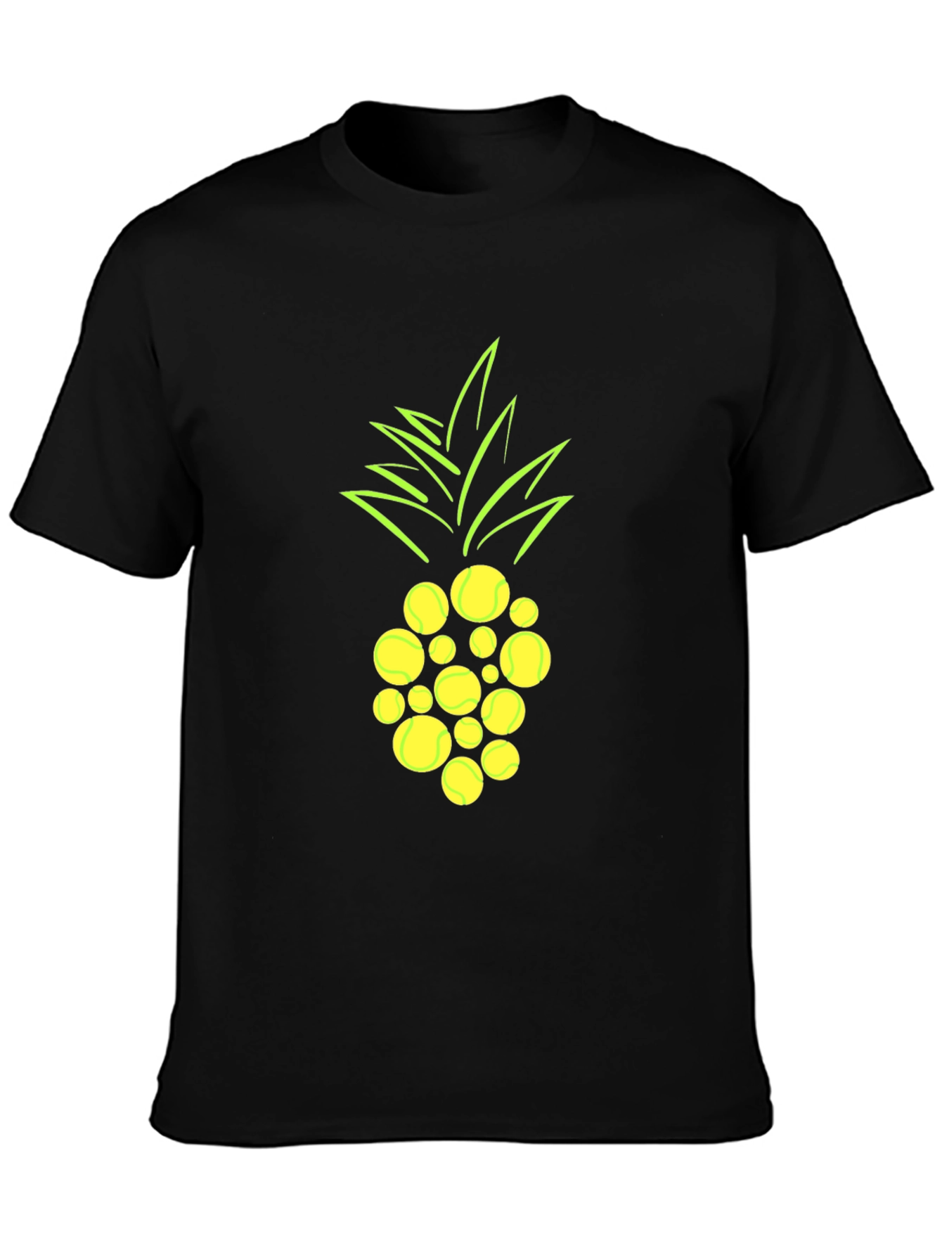 Pineapple Tennis Ball Graphic T-Shirt