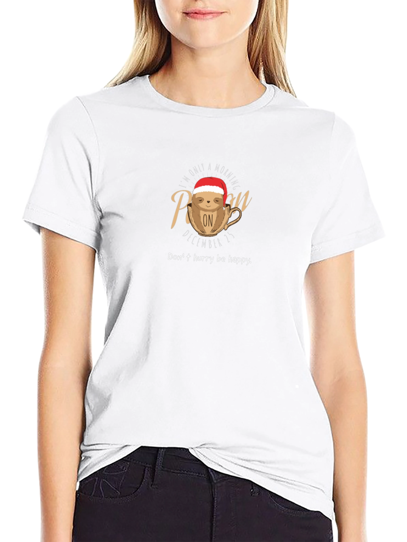 Lazy Sloth Christmas Graphic Tee