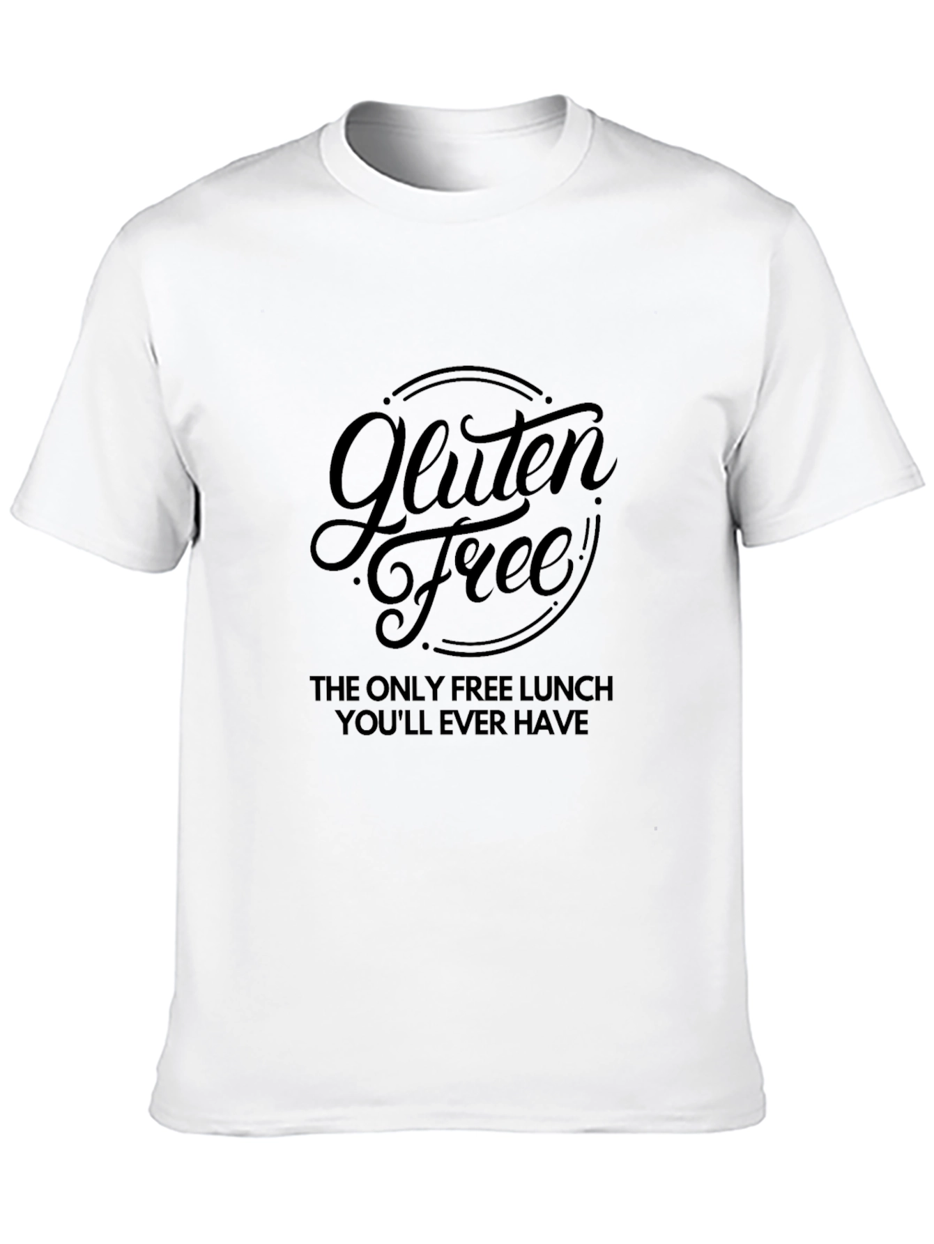 Gluten Free Free Lunch Mens Black T-Shirt