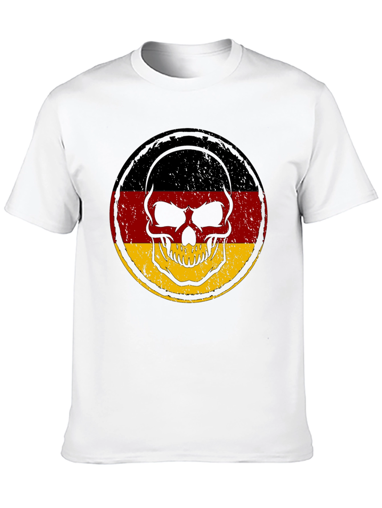 German Flag Skull Graphic T-Shirt