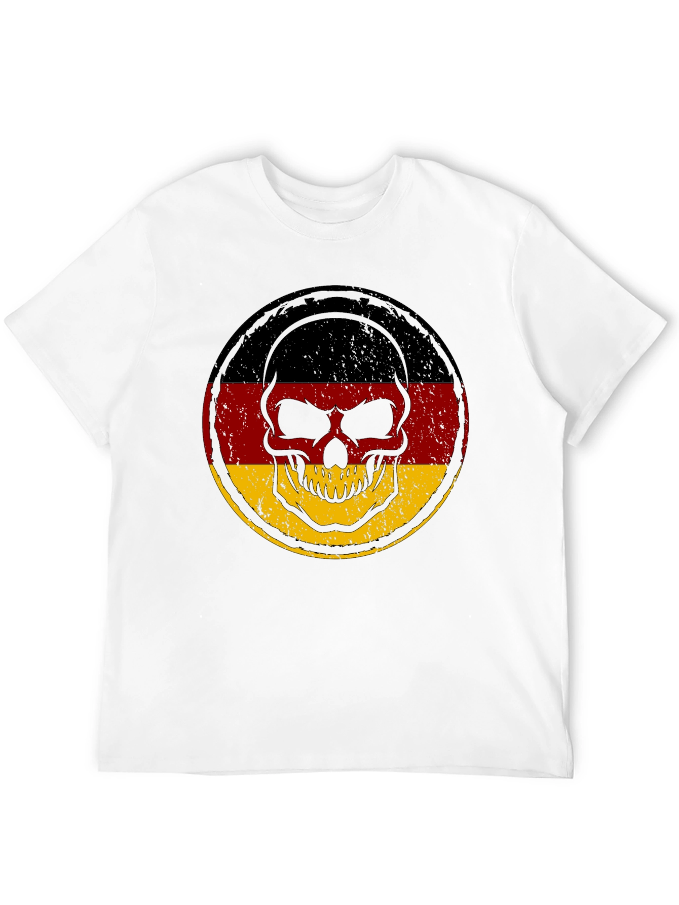 German Flag Skull Graphic T-Shirt