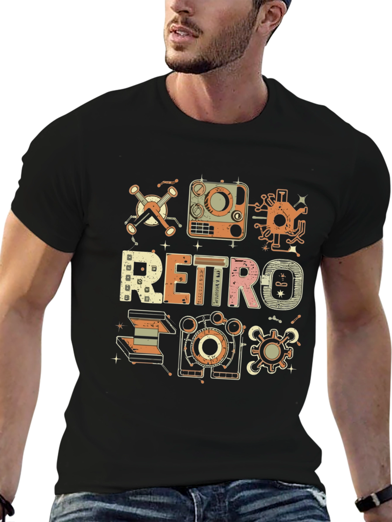 Retro Tech Graphic T-Shirt