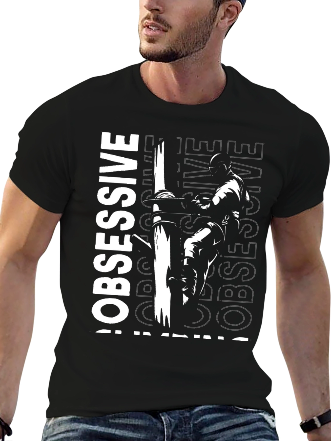 Obsessive Training Black Graphic Tee