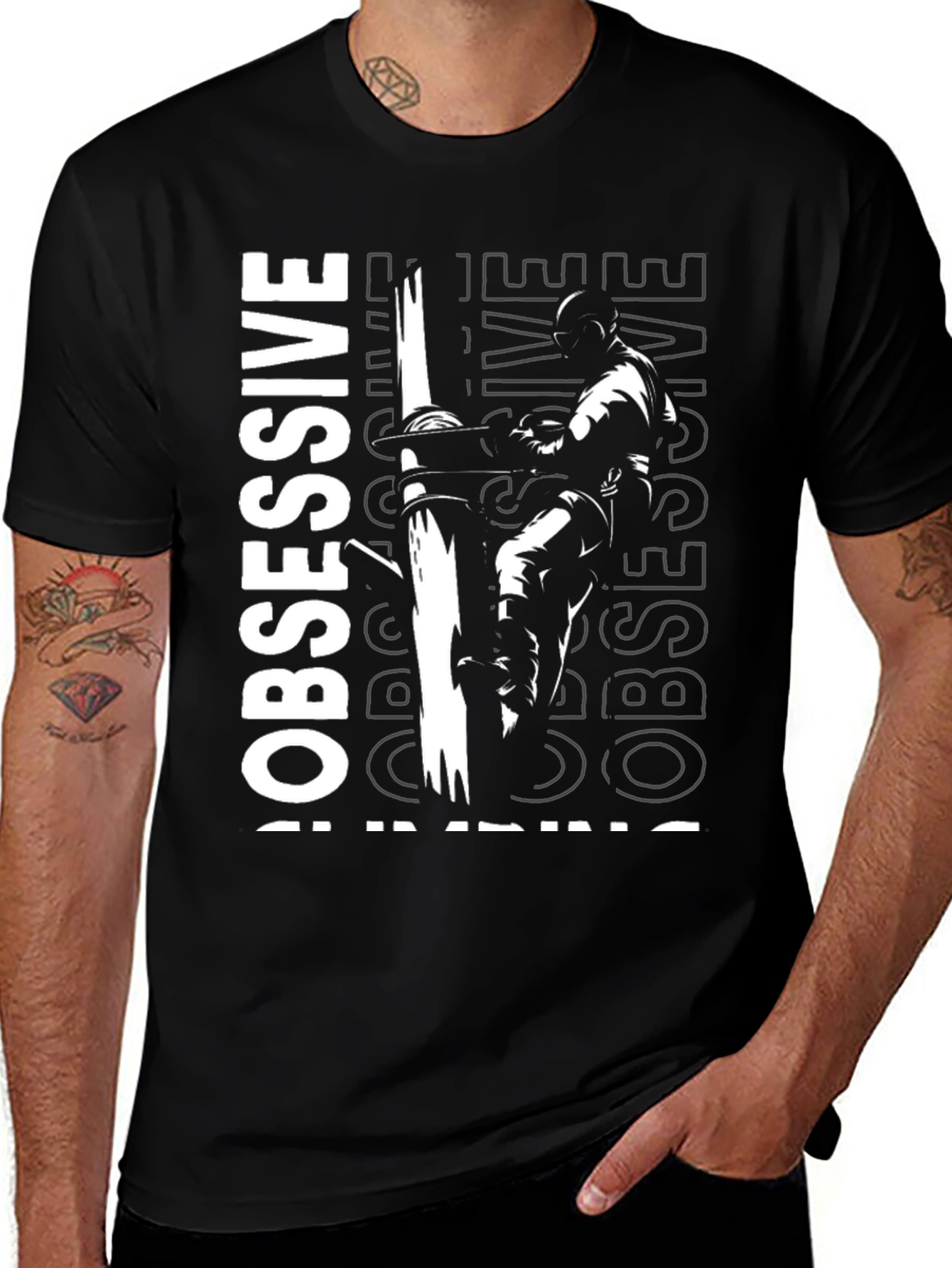 Obsessive Training Black Graphic Tee
