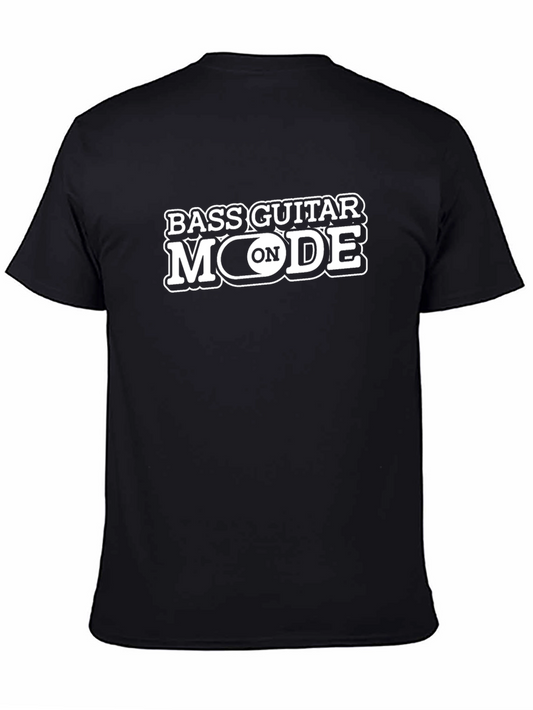 Bass Guitar Mode ON Black T-Shirt