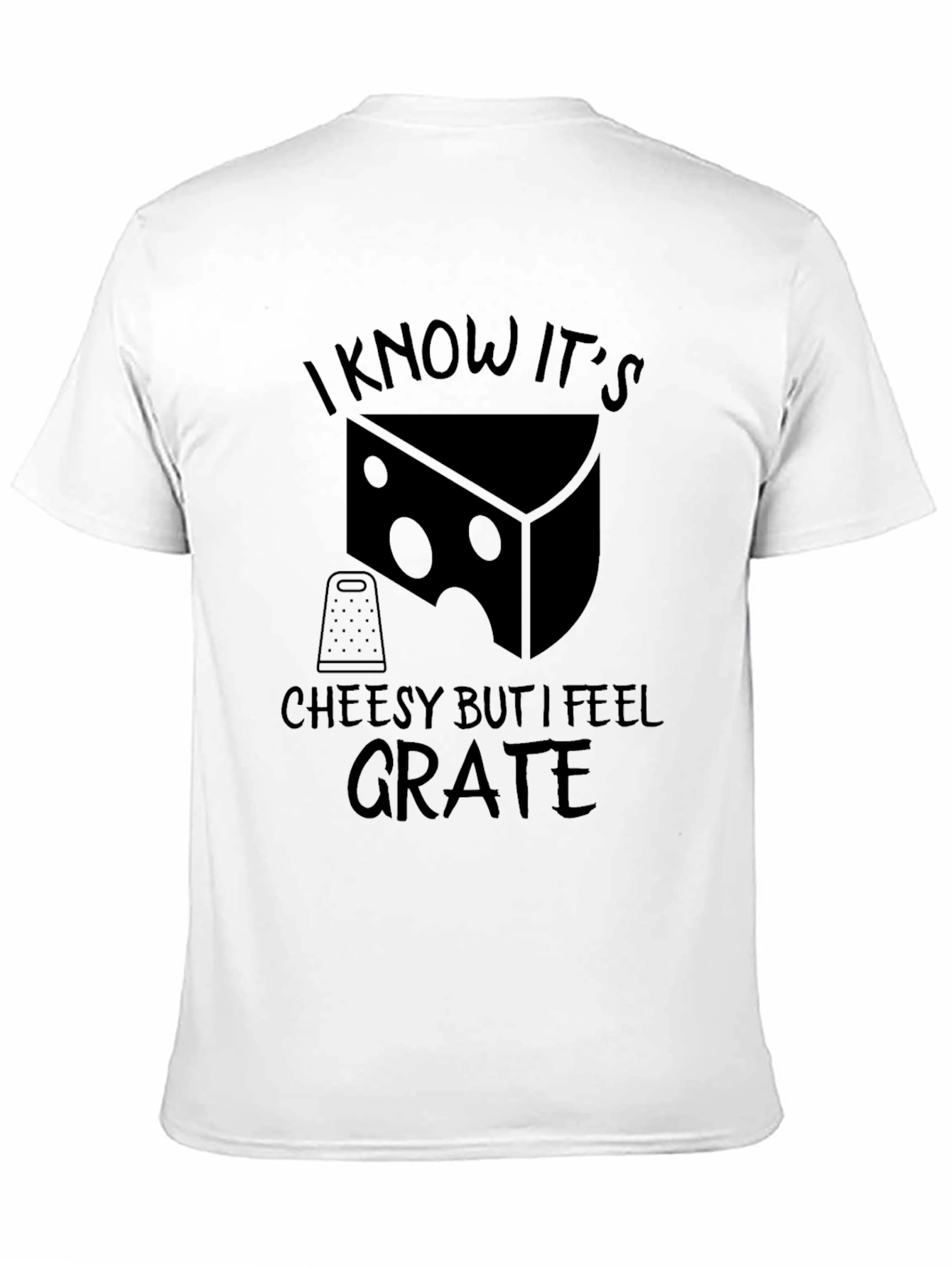 Cheesy Grate Mens Black Graphic T-Shirt