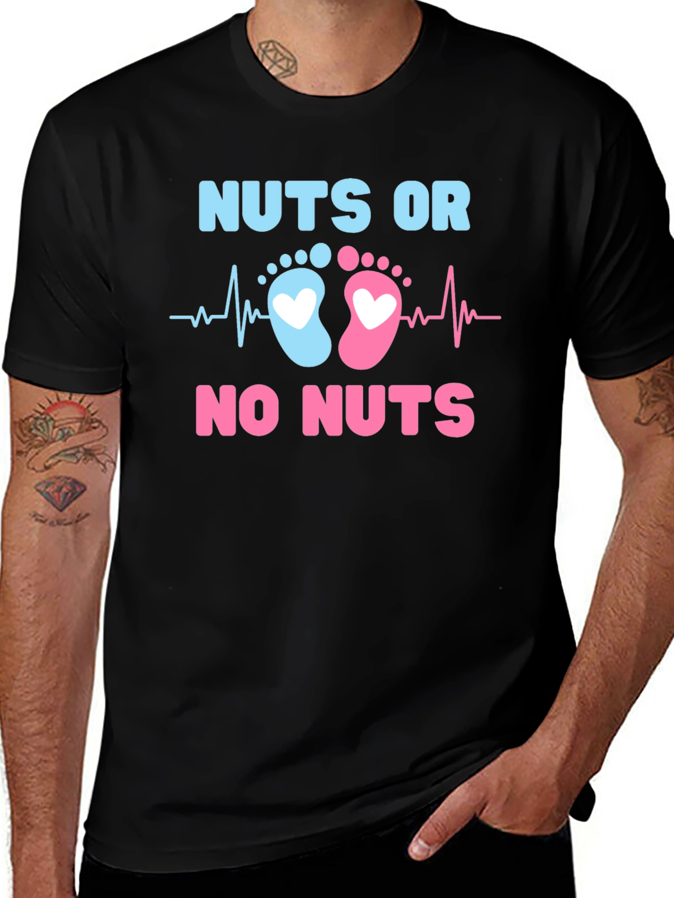 Nuts or No Nuts Gender Reveal T-Shirt