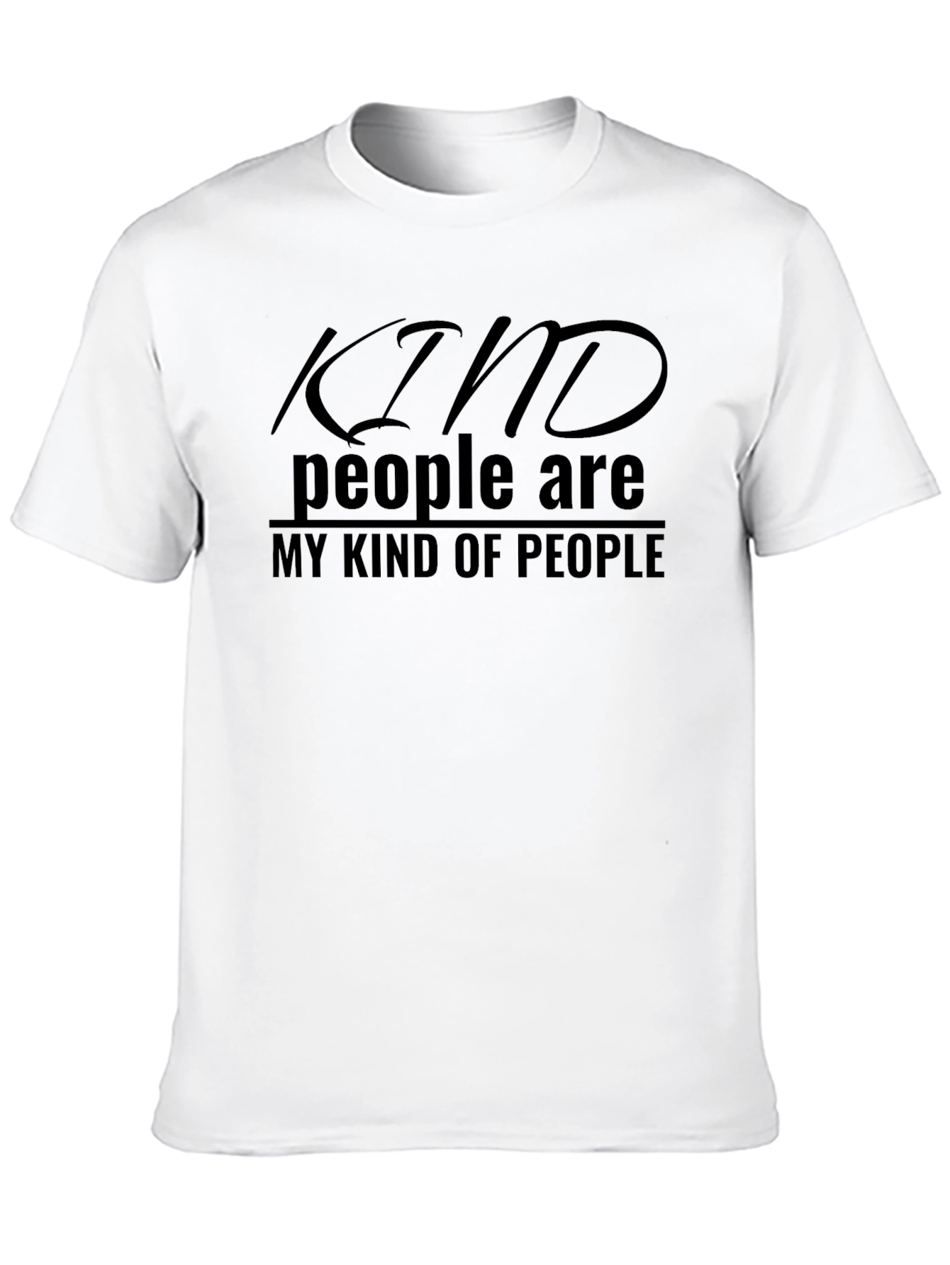 Kind People T-Shirt - Black Crew Neck Tee