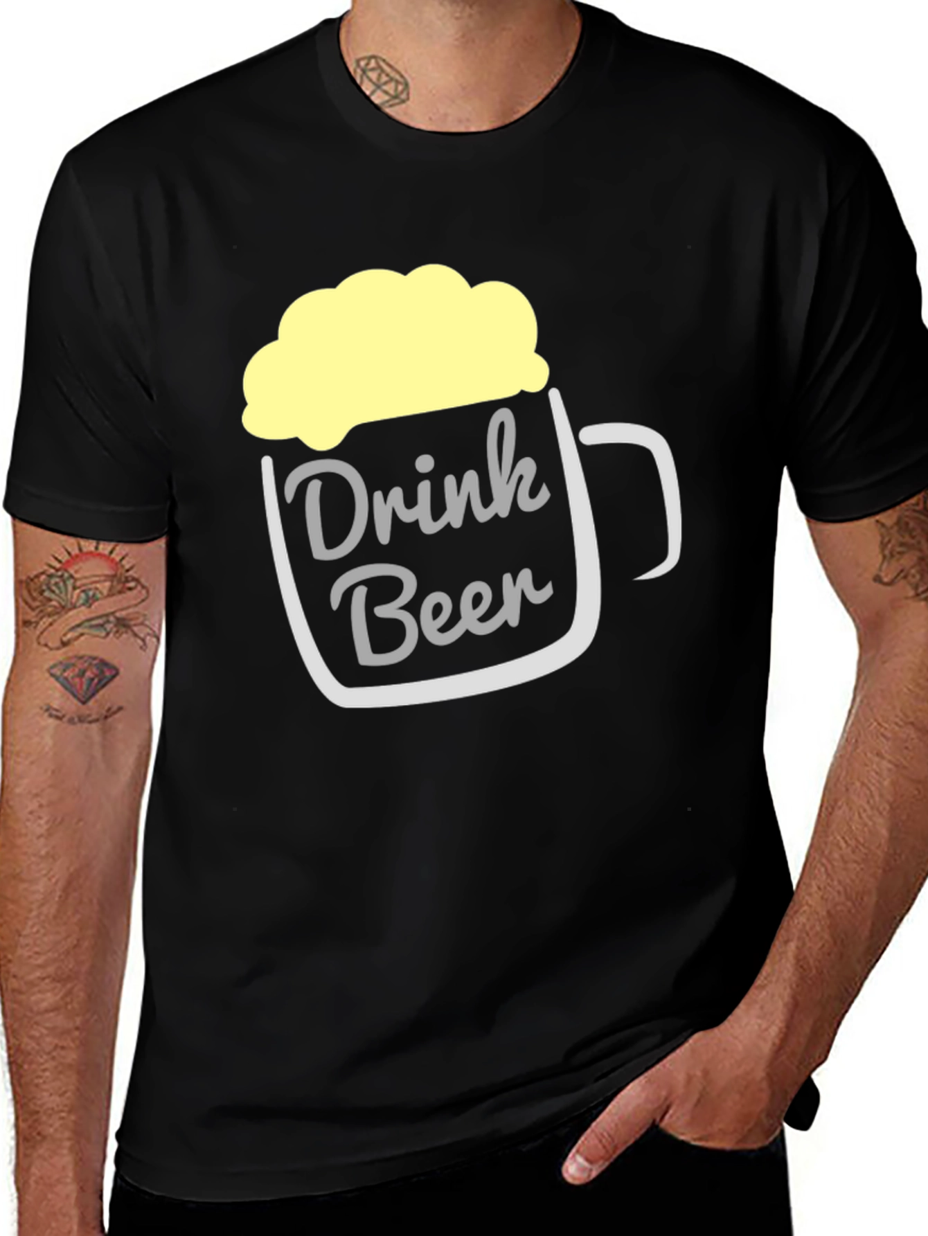 Drink Beer T-Shirt - Funny Beer Mug Design