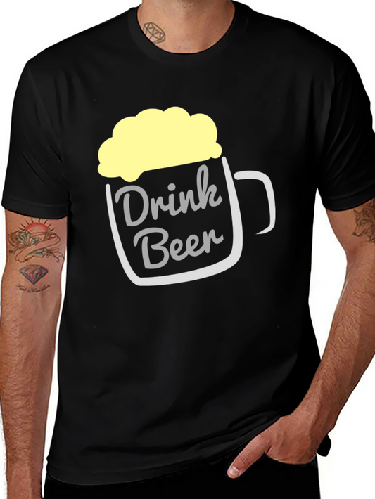 Drink Beer T-Shirt - Funny Beer Mug Design