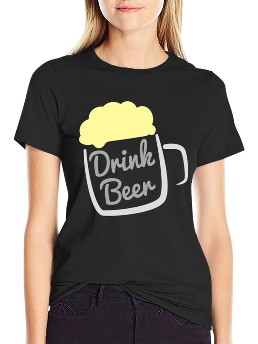 Drink Beer T-Shirt - Funny Beer Mug Design