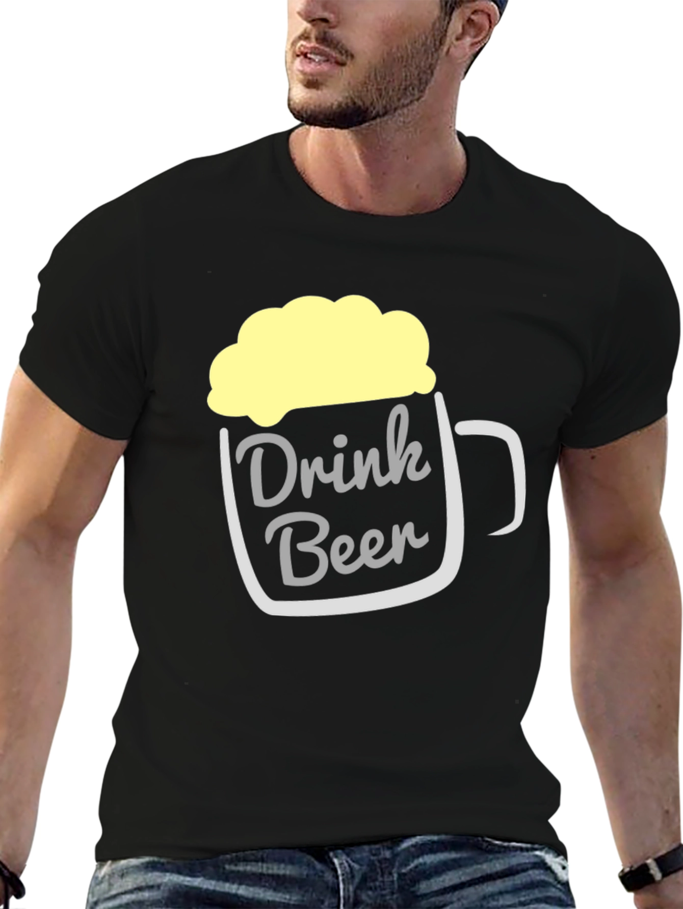 Drink Beer T-Shirt - Funny Beer Mug Design