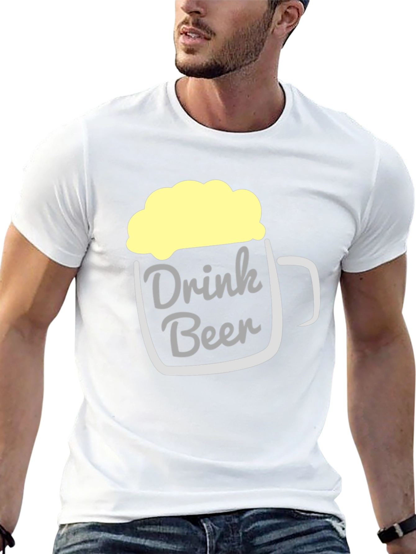Drink Beer T-Shirt - Funny Beer Mug Design