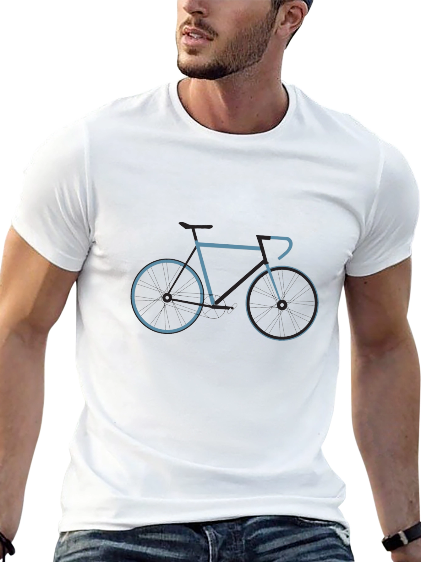 Mens Graphic Tee - Bicycle Print