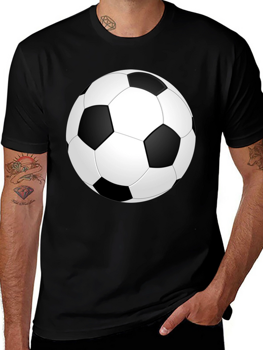 Soccer Ball Graphic Black T-Shirt