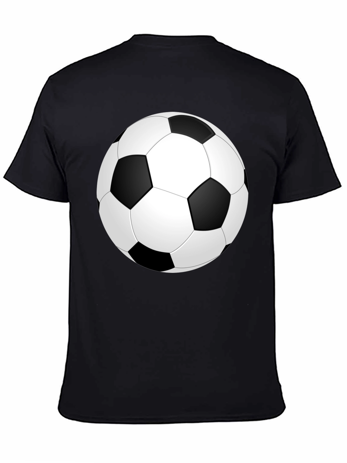 Soccer Ball Graphic Black T-Shirt