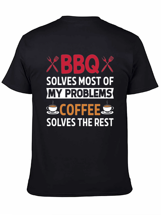 BBQ & Coffee T-Shirt - Solves Most Problems