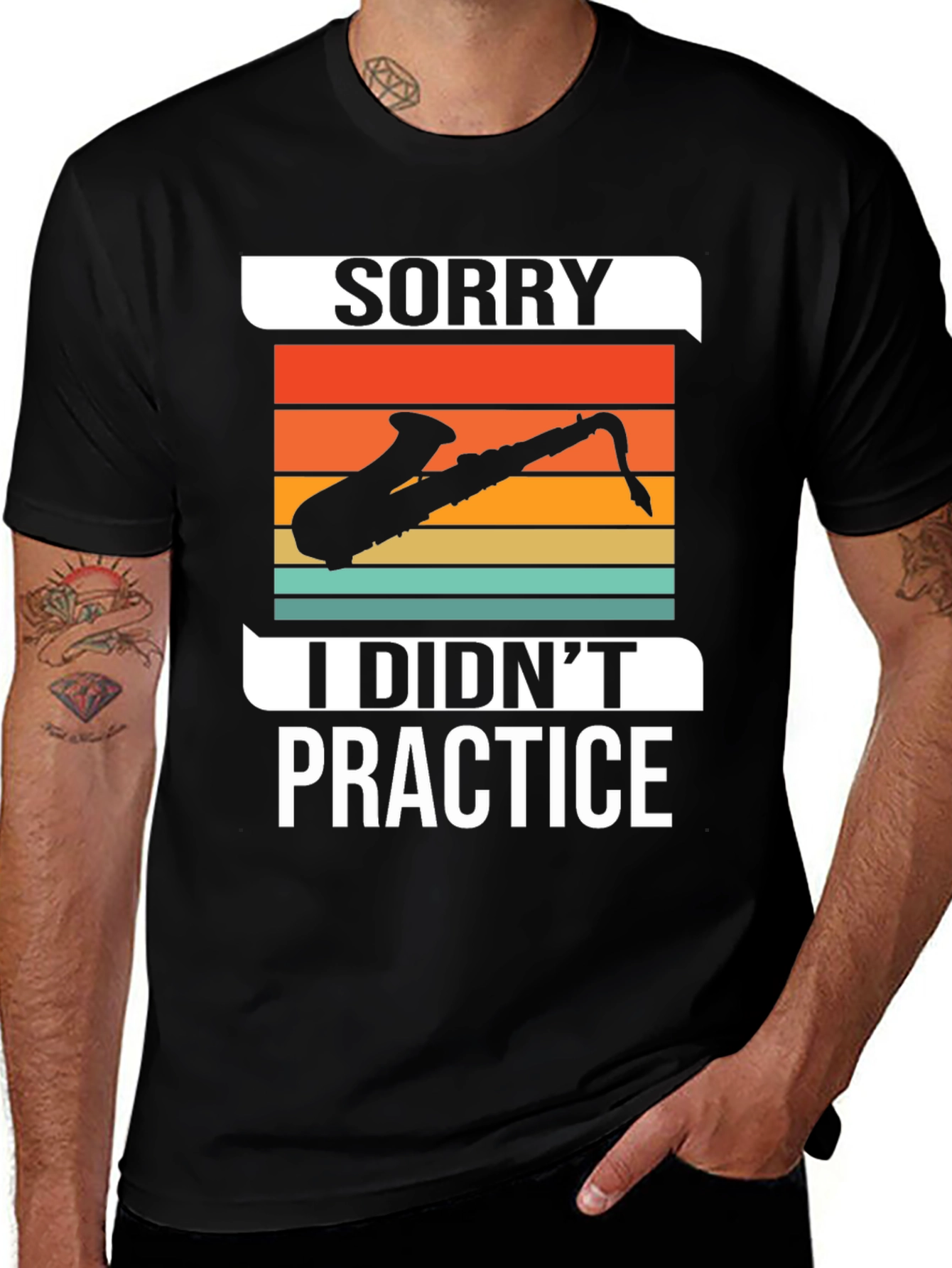Sorry I Didnt Practice Saxophone Graphic Tee